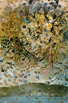 Cabeza bombardeada con granos de trigo Surrealismo Pinturas al óleo